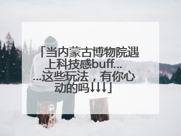 当内蒙古博物院遇上科技感buff……这些玩法，有你心动的吗↓↓↓