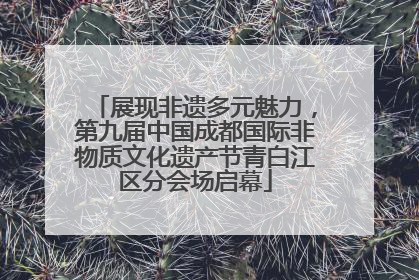 展现非遗多元魅力，第九届中国成都国际非物质文化遗产节青白江区分会场启幕