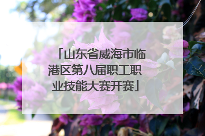 山东省威海市临港区第八届职工职业技能大赛开赛