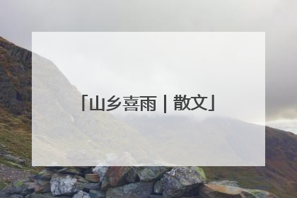 山乡喜雨｜散文