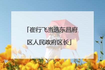 崔行飞当选东昌府区人民政府区长