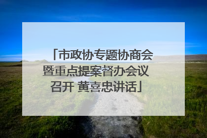 市政协专题协商会暨重点提案督办会议召开 黄喜忠讲话