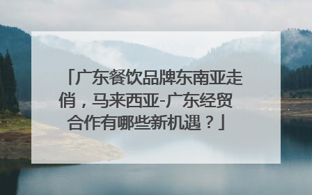 广东餐饮品牌东南亚走俏，马来西亚-广东经贸合作有哪些新机遇？