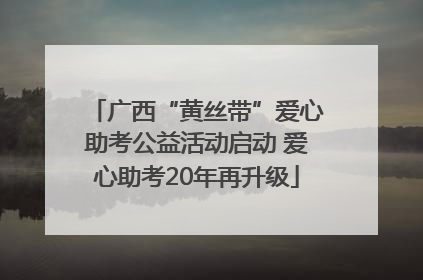 广西“黄丝带”爱心助考公益活动启动 爱心助考20年再升级