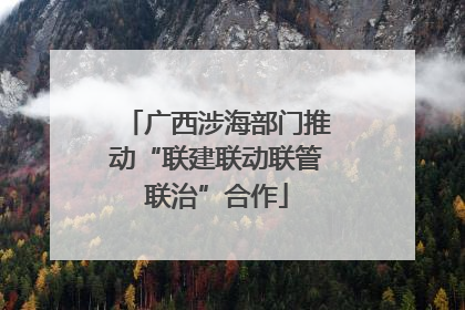 广西涉海部门推动“联建联动联管联治”合作