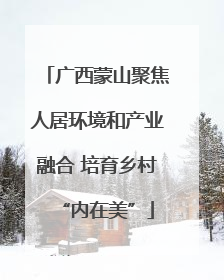 广西蒙山聚焦人居环境和产业融合 培育乡村“内在美”