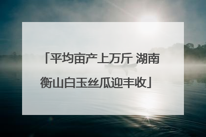 平均亩产上万斤 湖南衡山白玉丝瓜迎丰收