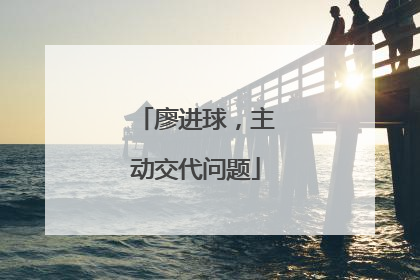 廖进球，主动交代问题