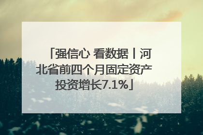 强信心 看数据丨河北省前四个月固定资产投资增长7.1%