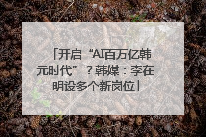 开启“AI百万亿韩元时代”？韩媒：李在明设多个新岗位