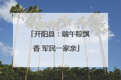 开阳县：端午粽飘香 军民一家亲