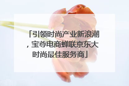 引领时尚产业新浪潮，宝尊电商蝉联京东大时尚最佳服务商