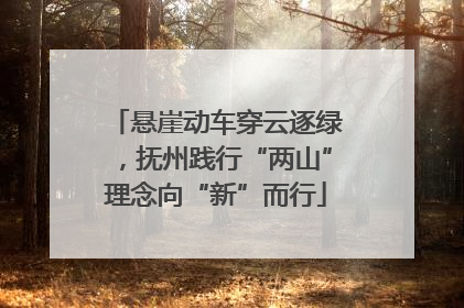 悬崖动车穿云逐绿，抚州践行“两山”理念向“新”而行