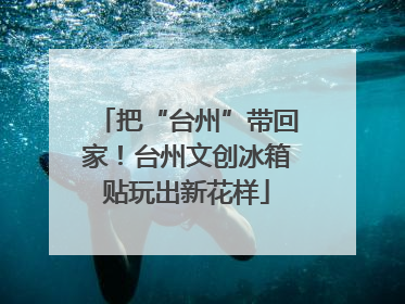 把“台州”带回家！台州文创冰箱贴玩出新花样