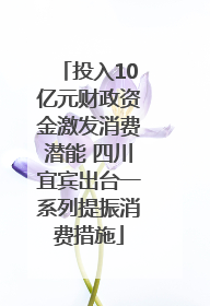 投入10亿元财政资金激发消费潜能 四川宜宾出台一系列提振消费措施