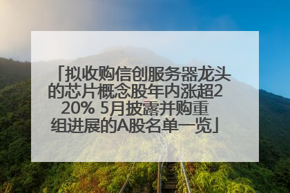 拟收购信创服务器龙头的芯片概念股年内涨超220% 5月披露并购重组进展的A股名单一览