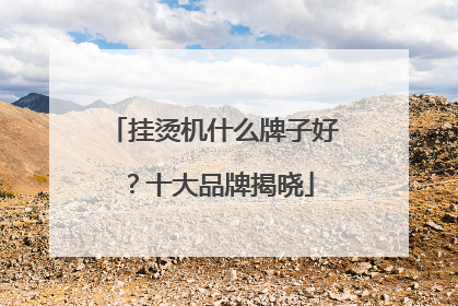 挂烫机什么牌子好？十大品牌揭晓