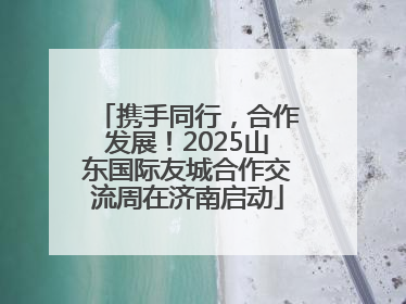 携手同行，合作发展！2025山东国际友城合作交流周在济南启动