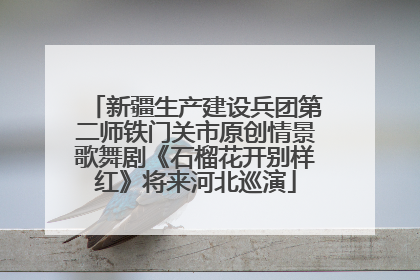 新疆生产建设兵团第二师铁门关市原创情景歌舞剧《石榴花开别样红》将来河北巡演