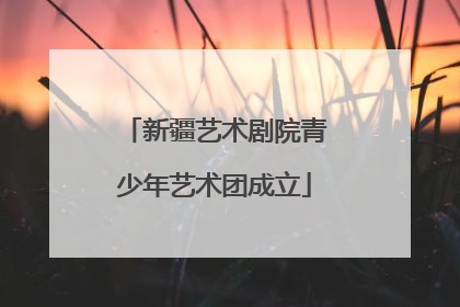 新疆艺术剧院青少年艺术团成立