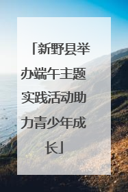 新野县举办端午主题实践活动助力青少年成长