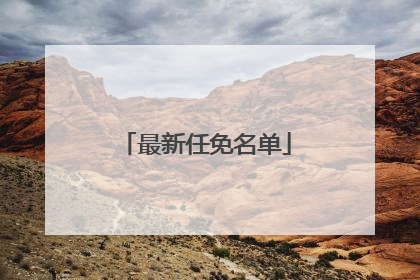 最新任免名单