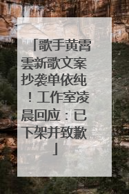 歌手黄霄雲新歌文案抄袭单依纯！工作室凌晨回应：已下架并致歉