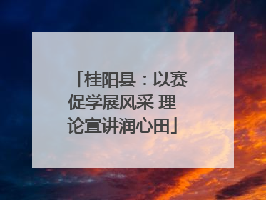 桂阳县：以赛促学展风采 理论宣讲润心田
