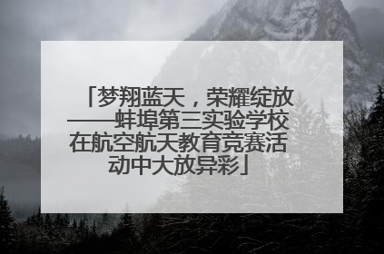 梦翔蓝天，荣耀绽放——蚌埠第三实验学校在航空航天教育竞赛活动中大放异彩