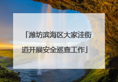 潍坊滨海区大家洼街道开展安全巡查工作