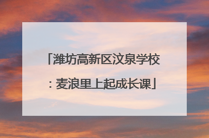 潍坊高新区汶泉学校：麦浪里上起成长课