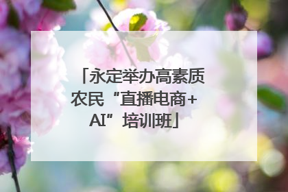 永定举办高素质农民“直播电商+AI”培训班