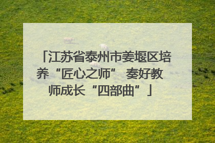 江苏省泰州市姜堰区培养“匠心之师” 奏好教师成长“四部曲”