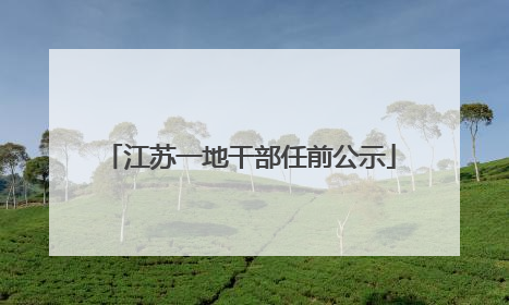 江苏一地干部任前公示