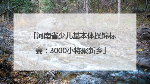 河南省少儿基本体操锦标赛：3000小将聚新乡