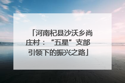 河南杞县沙沃乡尚庄村：“五星”支部引领下的振兴之路