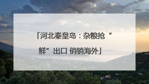 河北秦皇岛：杂粮抢“鲜”出口 俏销海外