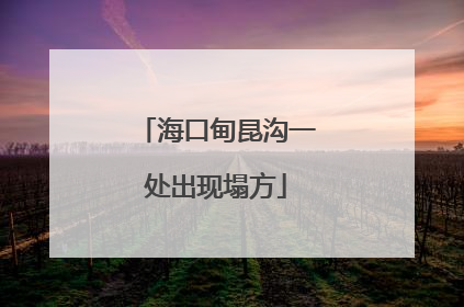 海口甸昆沟一处出现塌方