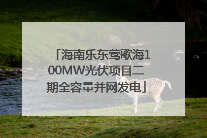 海南乐东莺歌海100MW光伏项目二期全容量并网发电
