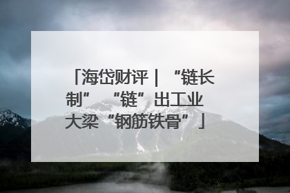 海岱财评｜“链长制” “链”出工业大梁“钢筋铁骨”
