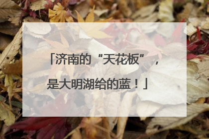 济南的“天花板”，是大明湖给的蓝！