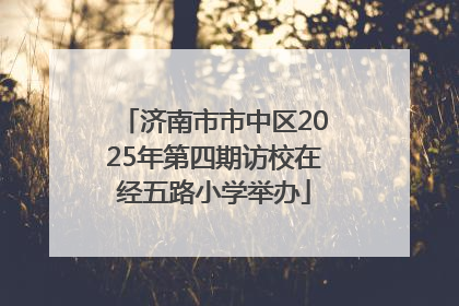 济南市市中区2025年第四期访校在经五路小学举办