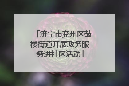 济宁市兖州区鼓楼街道开展政务服务进社区活动