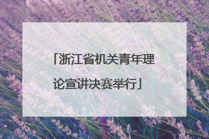 浙江省机关青年理论宣讲决赛举行