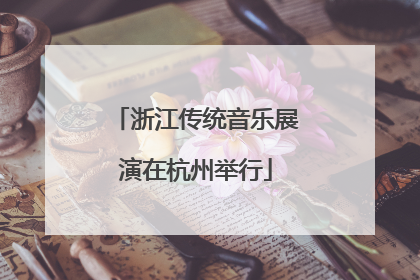 浙江传统音乐展演在杭州举行