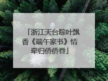 浙江天台粽叶飘香《端午家书》情牵归侨侨眷