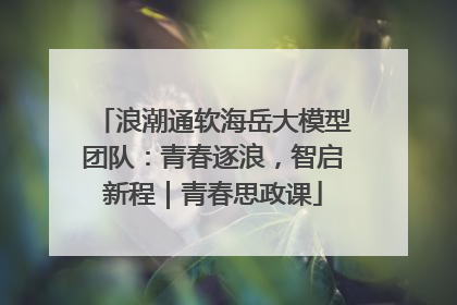 浪潮通软海岳大模型团队：青春逐浪，智启新程｜青春思政课