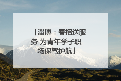 淄博：春招送服务 为青年学子职场保驾护航