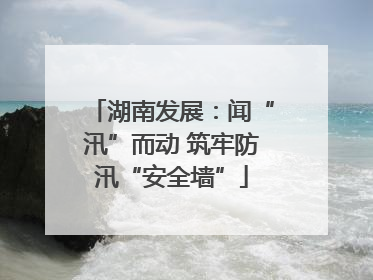 湖南发展：闻“汛”而动 筑牢防汛“安全墙”