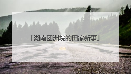 湖南团洲垸的田家新事